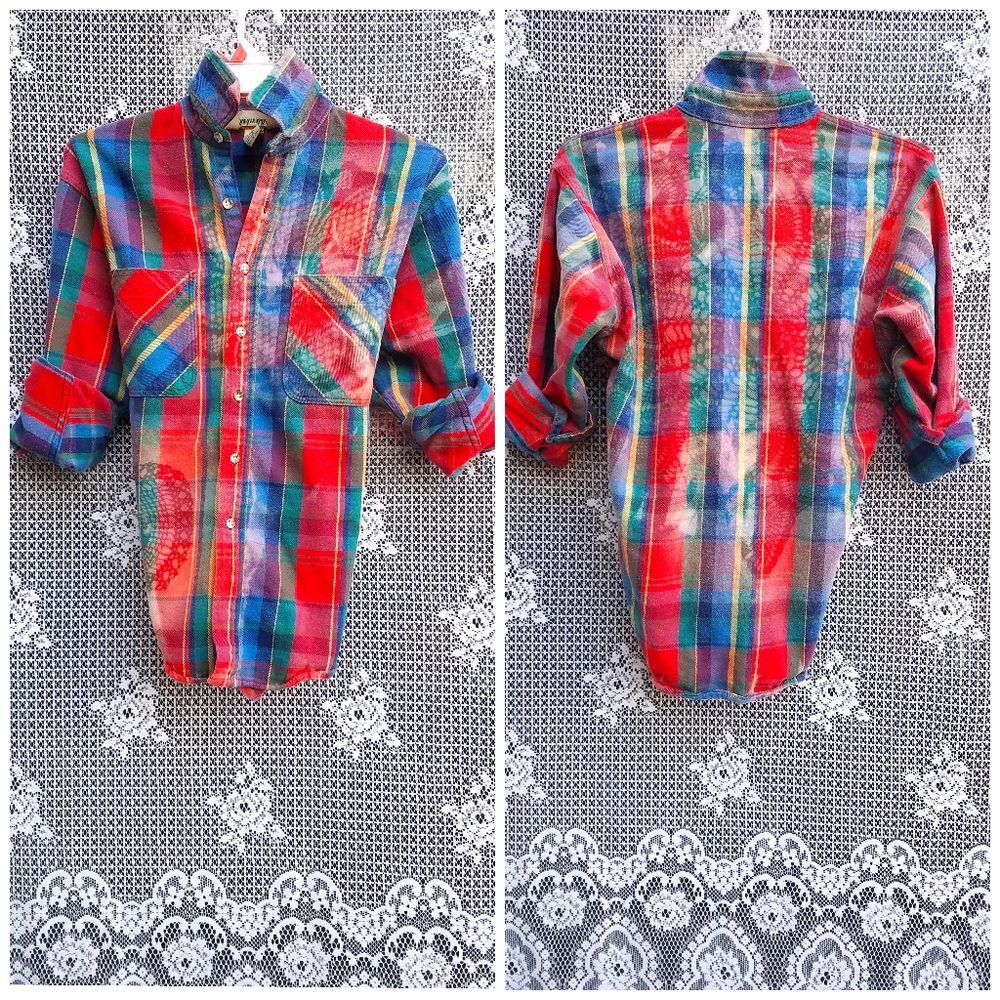 Bleach Distressed Flannel